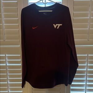 Virginia Tech Nike Men's Burgundy Long Sleeve Sweatshirt